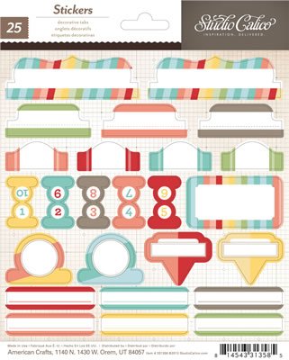Studio Calico - Snippets - Cardstock Stickers  (pack of 6)