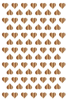 Studio Calico - Atlantic - Wood Veneer - Tiny Hearts  (sold in 3's)