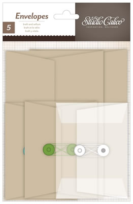 Studio Calico - Thataway - Kraft & Vellum Envelopes  (sold in 3's)