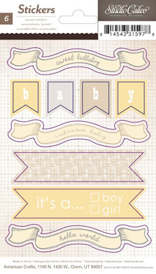 Studio Calico - Story Time - Vellum Banner Stickers  (sold in 6's)