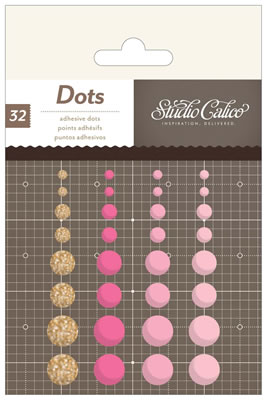 Studio Calico - Story Time - Enamel Dots - Baby Girl  (sold in 3's)