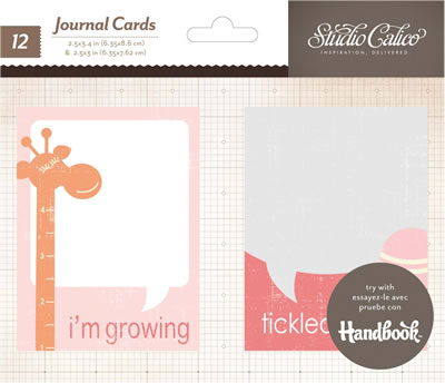 Studio Calico - Story Time - Journal Cards - Baby Girl  (sold in 6's)