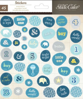 Studio Calico - Story Time - AccentStickers - Baby Boy  (sold in 6's)