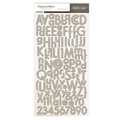Studio Calico - Classic Calico - Chipboard Alpha Cream  (sold in 3's)