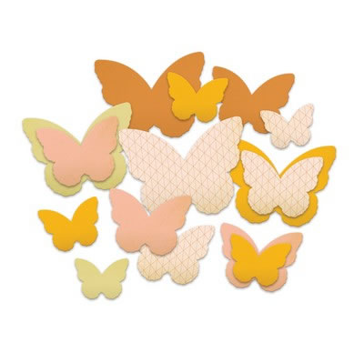 Studio Calico - Autumn Press - Chipboard Shapes - Butterflies  (sold in 3's)