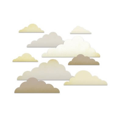 Studio Calico - Classic Calico - Chipboard Shapes - Clouds  (sold in 3's)