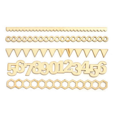 Studio Calico - Classic Calico 3 - Wood Veneer - Borders  (sold in 3's)