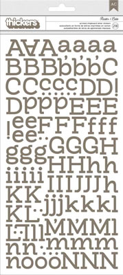 Studio Calico - Yearbook - Thickers - Printed Chipboard - Monroe - Grey  (sold in 3's)