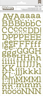 Studio Calico - Yearbook - Thickers - Printed Chipboard - Monro - Green  (sold in 3's)
