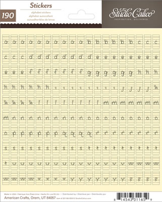 Studio Calico - Yearbook - Sticker Sheet - Tiny Alphas  (sold in 3's)