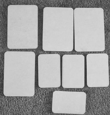 Scrapping Clearly - Acrylic Shapes Rectangles 8/pk  (sold in 3's)