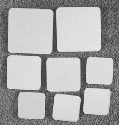 Scrapping Clearly - Acrylic Shapes Squares  8/pk  (sold in 3's)