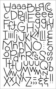SEI - Black 1.25" Print Letters  (sold in 3's)