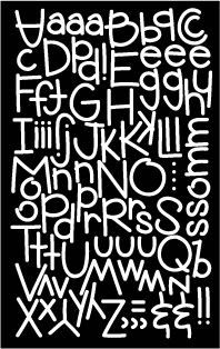 SEI - White 1.25" Print Letters   .   (sold in 3's)
