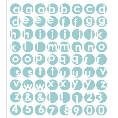 SEI - Blue Alphabet Rub-ons  (sold in 3's)
