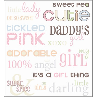 SEI - So Girly - Rub-ons  (sold in 3's)