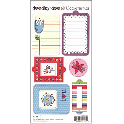 SEI - DD Girl - Coaster Tags  (sold in 3's)