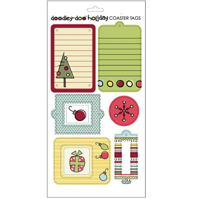 SEI - DD Holiday - Chipboard Coaster Tags  (sold in 3's)