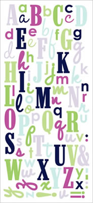 SEI - Spring Alphabet Sticker  (sold in 3's)