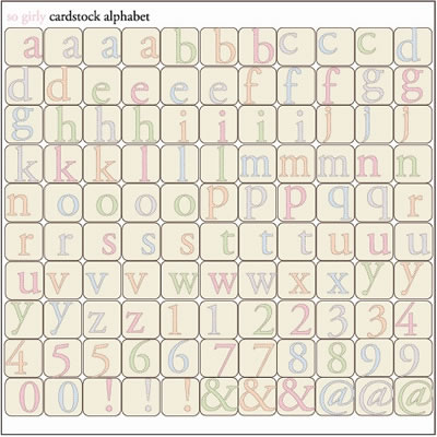 SEI - So Girly - Cardstock Alpha Stickers  (pack of 5)