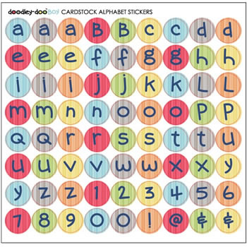 SEI - DD Boy - Cardstock Alpha Stickers  (pack of 5)