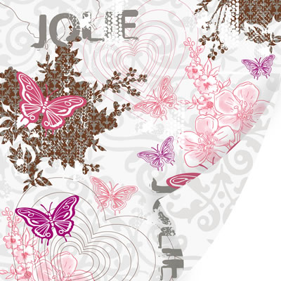 SEI - Jolie Chocolat Praline 12x12 Glitter Paper  (pack of 5)