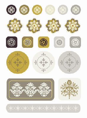 SEI - Windsor - Epoxy Stickers  (sold in 3's)
