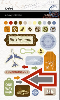 SEI - En Route - Epoxy Stickers  (sold in 3's)
