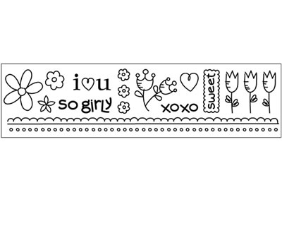 SEI - Doodley-Doo Girl - Iron On Transfers  (sold in 3's)