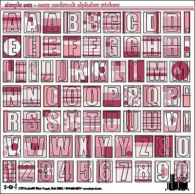 SEI - Sassy Cardstock Alphabet Stickers  (pack of 5)
