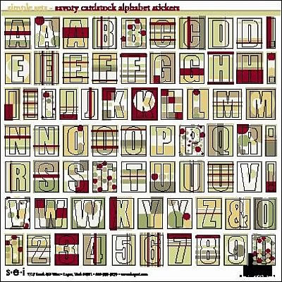 SEI - Savory Cardstock Alphabet Stickers  (pack of 5)