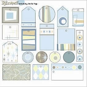 SEI - Beatnik Boy Die Cut Tags  (pack of 5)