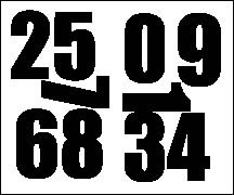 SEI - Black 4" Numbers  (sold in 3's)