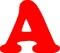 SEI - Red 0.75" Chunky Letters  (sold in 3's)