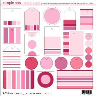 SEI - Sassy Die Cut Tags  (pack of 5)
