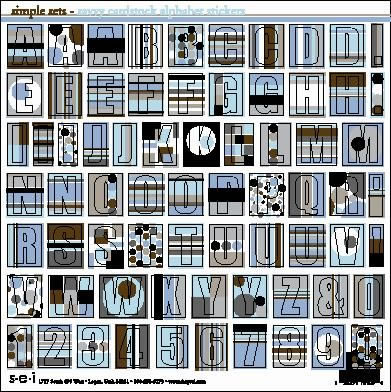 SEI - Savvy Cardstock Alphabet Stickers  (pack of 5)