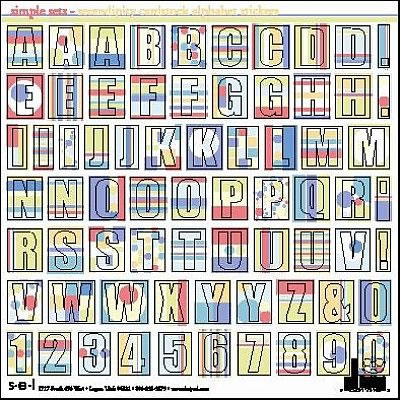 SEI - Serendipity Cardstock Alphabet Stickers  (pack of 5)