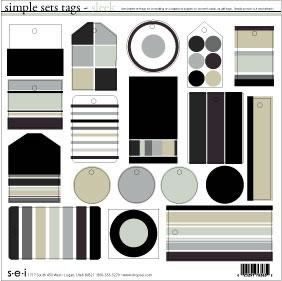 SEI - Sleek Die Cut Tags  (pack of 5)