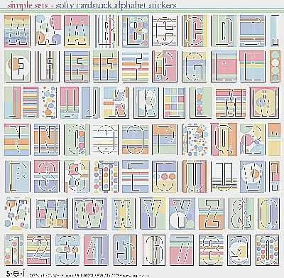 SEI - Softy Cardstock Alphabet Stickers  (pack of 5)