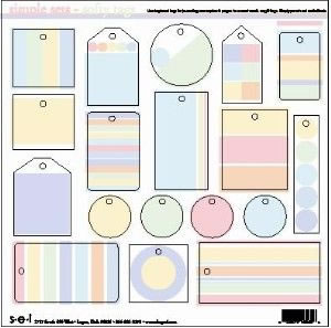 SEI - Softy Die Cut Tags  (pack of 5)