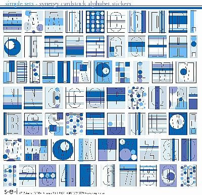 SEI - Synergy Cardstock Alphabet Stickers  (pack of 5)
