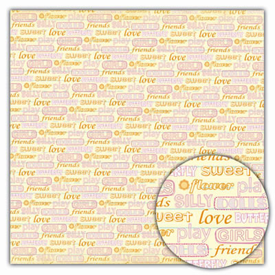 Sassafras Lass - Daydream  Sweet Nothings 12x12 patterned paper    (pack of 10)