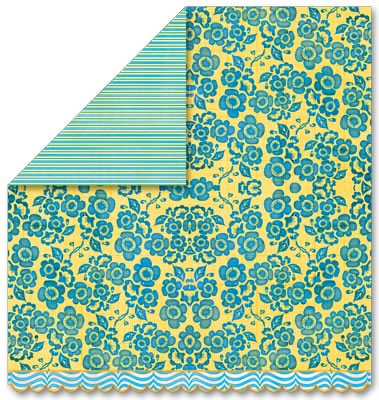 Sassafras Lass - Pocketful of Rosies  Secret Garden 12x13 double-sided paper (pack  10)