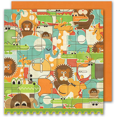 Sassafras Lass - Bungle Jungle  Stampede 12x12 double-sided paper    (pack of 10)