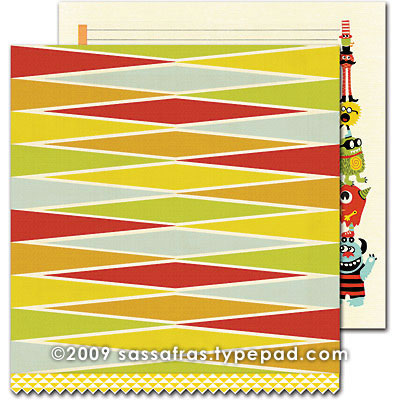 Sassafras Lass - Monstrosities  Super Stack 12x12 double-sided paper    (pack of 10)