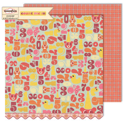 Sassafras Lass - Count Me In  Love to Learn 12x12 double-sided pape paper (pack of 10)