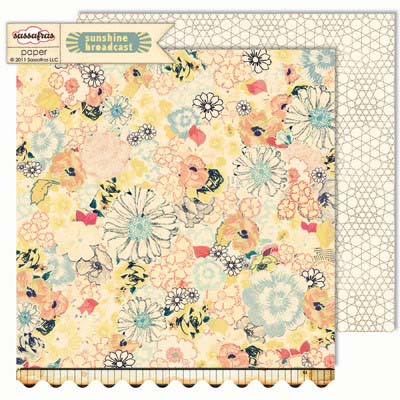 Sassafras Lass - Sunshine Broadcast  Flourish 12x12 double-sided paper    (pack of 10)