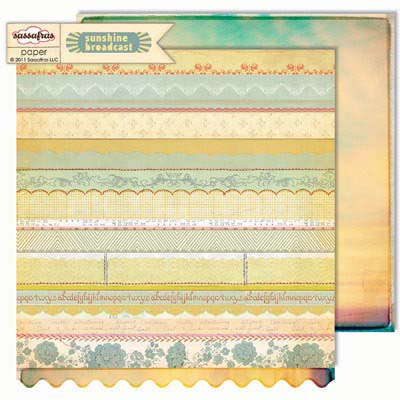 Sassafras Lass - Sunshine Broadcast  Golden Hour 12x12 double-sided paper     (pack of 10)