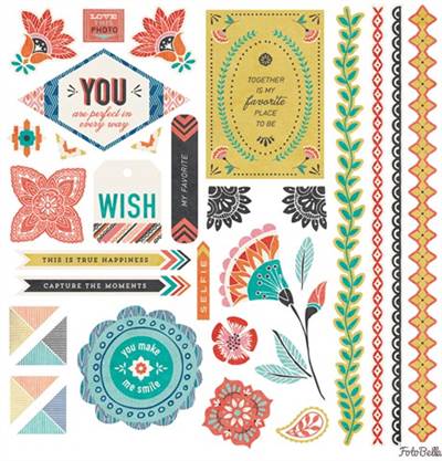 Basic Grey - Spice Market - Element Stickers  (Sold in packs of 6)