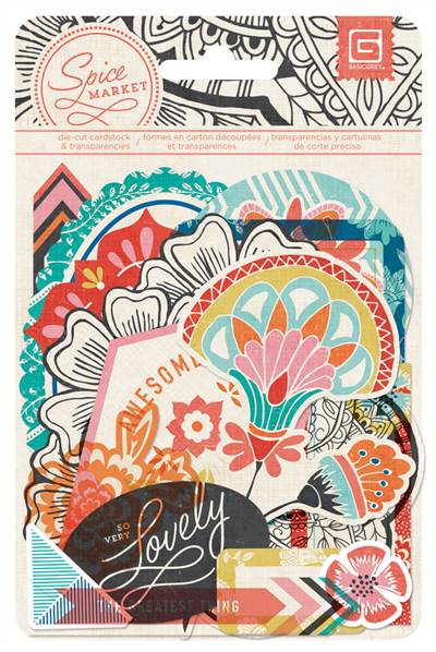 Basic Grey - Spice Market - Die Cuts and Transparencies (Sold in packs of 6)